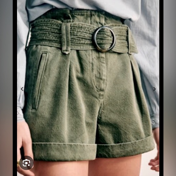 Sezane Pants - Sezane Vintage Khaki Rome Shorts